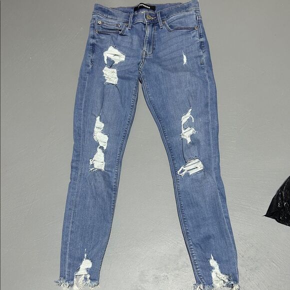 Express Ankle Legging Mid Rise Jeans - Picture 1 of 8